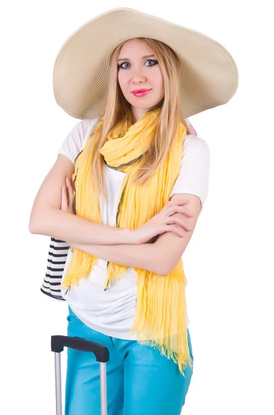 Young attractive woman ready for summer vacation — Stock Photo, Image