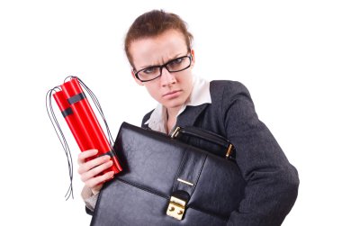 Beyaz dinamiti olan iş kadını