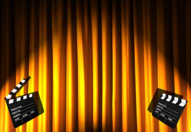 Film clapper tahta perde karşı