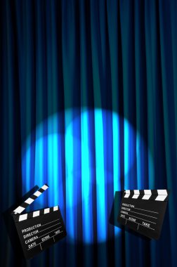 Film clapper tahta perde karşı