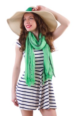 Yaz konseptinde genç bir kadın