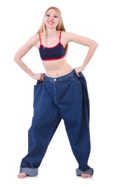 Büyük beden kot pantolon ile diyet kavramı