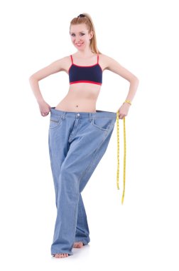 Büyük beden kot pantolon ile diyet kavramı