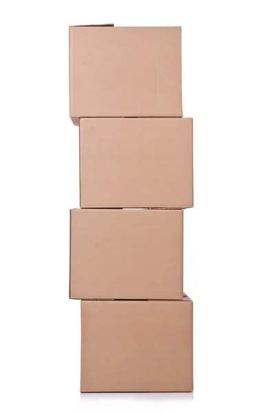 Carton boxes isolated on the white background — Stock Photo, Image