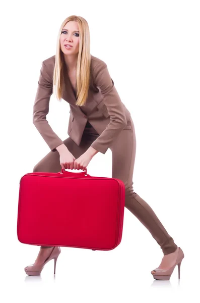 Mujer joven preparándose para las vacaciones — Foto de Stock