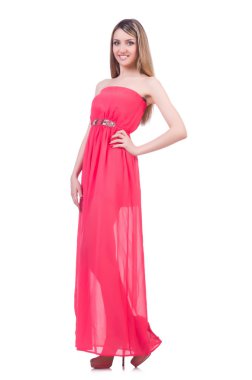 Beyaz içinde çekici kadın