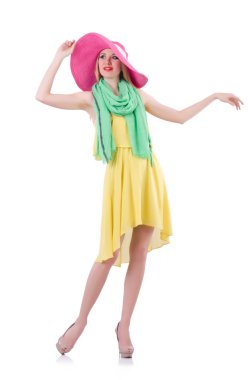 Genç çekici kadın yaz tatiline hazır.