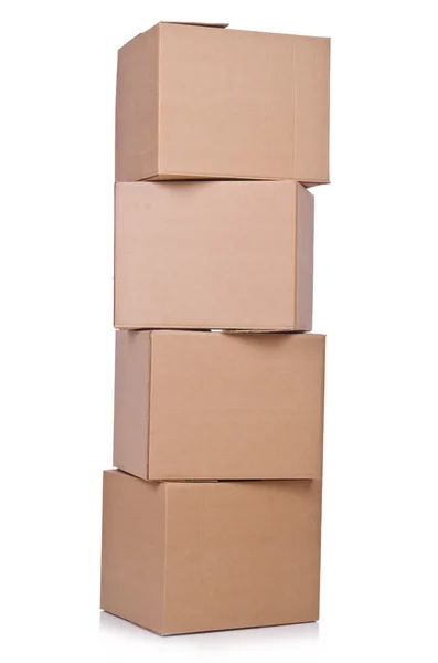 Carton boxes isolated on the white background — Stock Photo, Image