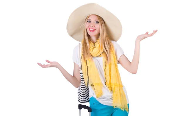 Young attractive woman ready for summer vacation — Stock Photo, Image