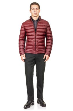 adam beyaz izole moda bakmak