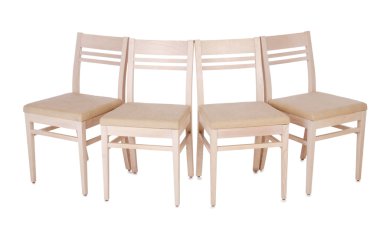 beyaz izole sandalye seti