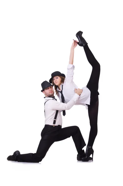 Paar dansers dansen modern dansen — Stockfoto