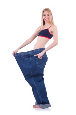 Büyük beden kot pantolon ile diyet kavramı