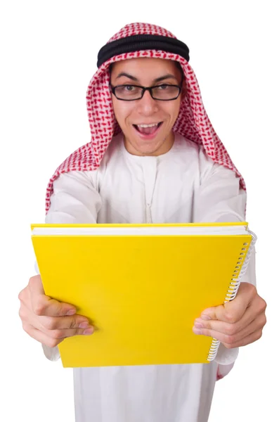 Арабські студент ізольовані на білому — стокове фото