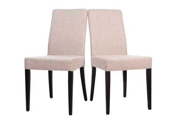 Set von Stühlen isoliert auf weiß — Stockfoto