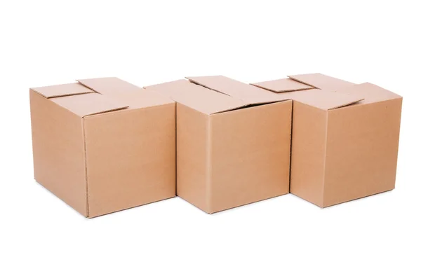 Conjunto de cajas aisladas en blanco — Foto de Stock