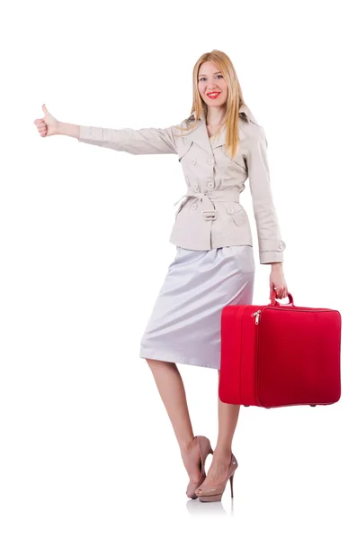 Young woman preparing for vacation — Stock Photo, Image