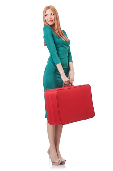 Young woman preparing for vacation — Stock Photo, Image