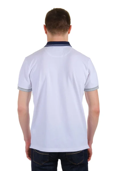 Camiseta masculina isolada no fundo branco — Fotografia de Stock