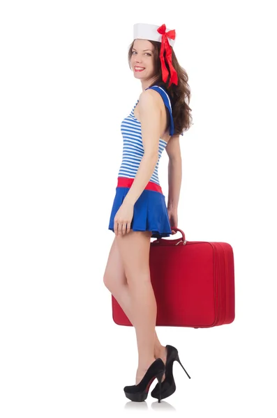 Young woman preparing for vacation — Stock Photo, Image