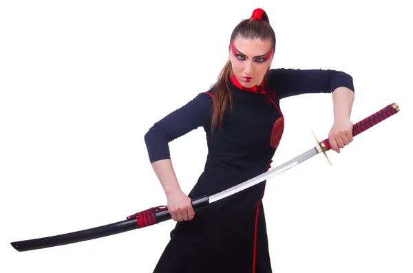 Vrouw in japans martial art concept — Stockfoto