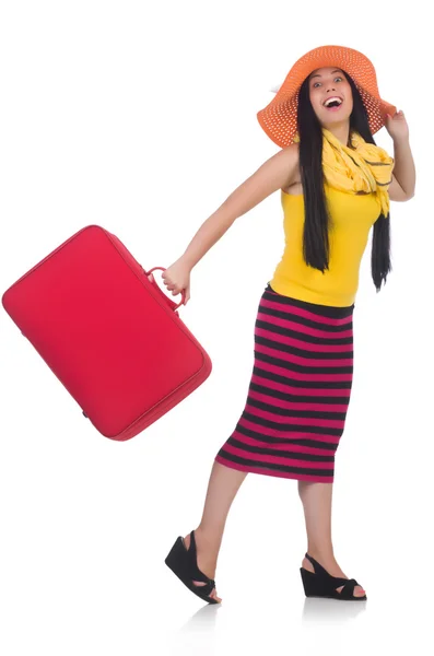 Mujer joven preparándose para las vacaciones — Foto de Stock