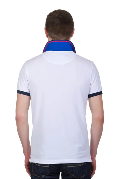 白色背景下的男性T恤 — 图库照片