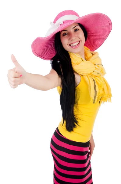 Menina se preparando para férias de verão — Fotografia de Stock