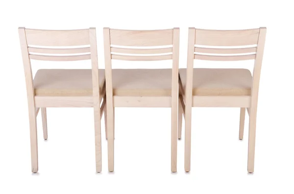 Zestaw krzeseł na białym tle — Zdjęcie stockowe