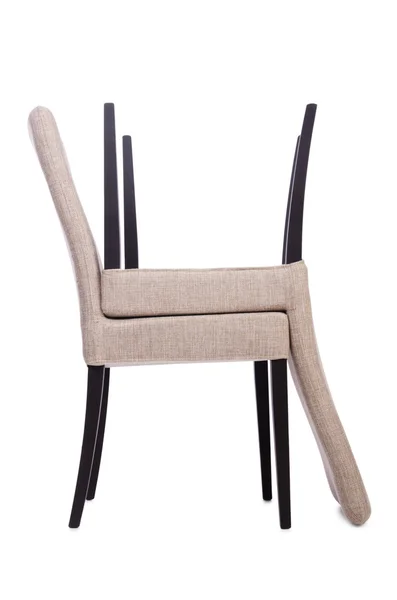 Beyaz izole sandalye seti — Stok fotoğraf