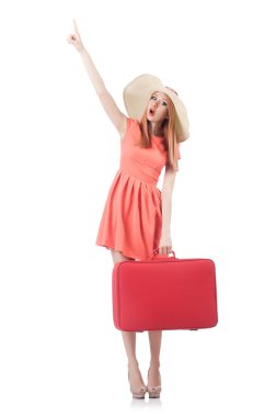 Genç bayan tatile hazırlanıyor.