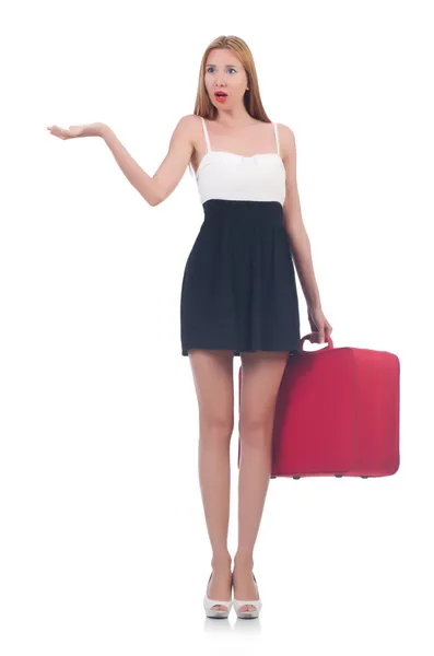 Young woman preparing for vacation — Stock Photo, Image