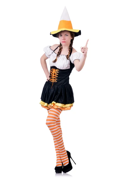 전통적 인 축제 의상을 입은 독일 소녀 — 스톡 사진
