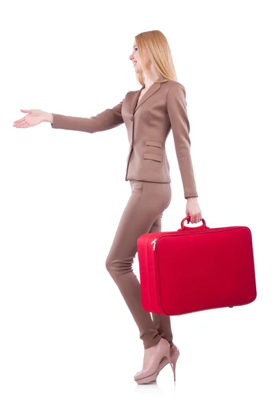 Mujer joven preparándose para las vacaciones — Foto de Stock