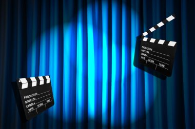 Film clapper tahta perde karşı