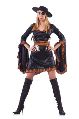 Beyaz tenli kadın korsan.