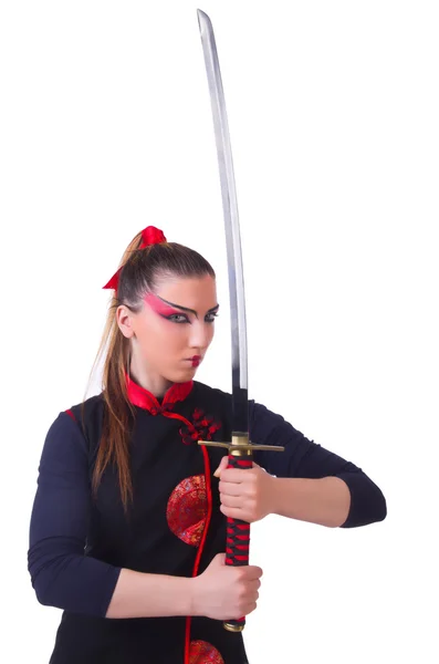 Vrouw in japans martial art concept — Stockfoto