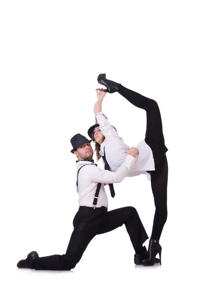 Pair of dancers dancing modern dances — Stock Photo, Image