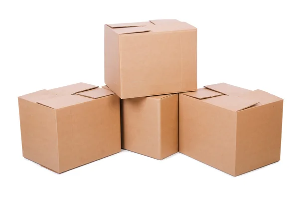 Sada boxů izolovaných na bílém — Stock fotografie