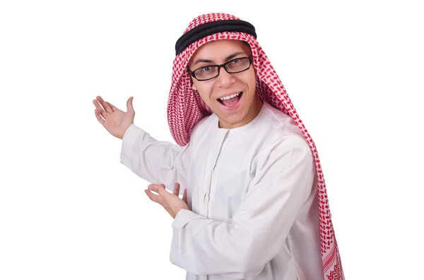Jonge Arabische man geïsoleerd op wit — Stockfoto