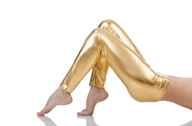 Beyaz çoraplı kadın bacakları