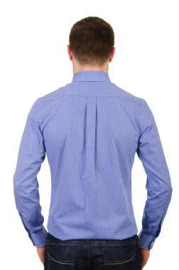 Beyaz gömlekli erkek model.