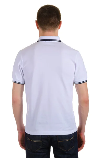 白色背景下的男性T恤 — 图库照片