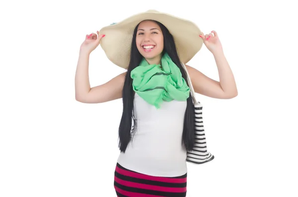 Young woman preparing for vacation — Stock Photo, Image