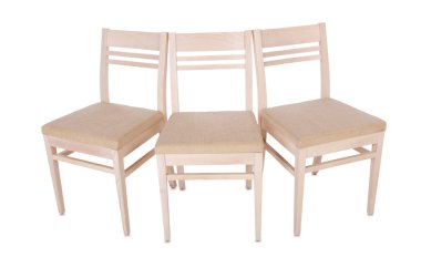 beyaz izole sandalye seti