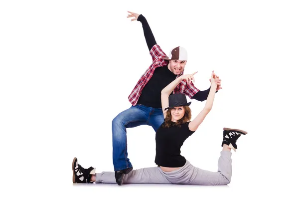 Ζευγάρι χορευτές που χορεύουν μοντέρνων χορών-χοροθεάτρου — Φωτογραφία Αρχείου