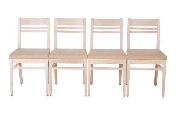 Sada židlí izolovaných na bílém — Stock fotografie