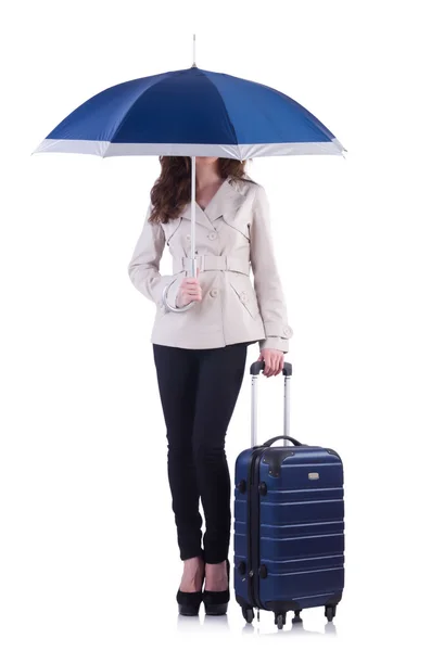 Young woman preparing for vacation — Stock Photo, Image