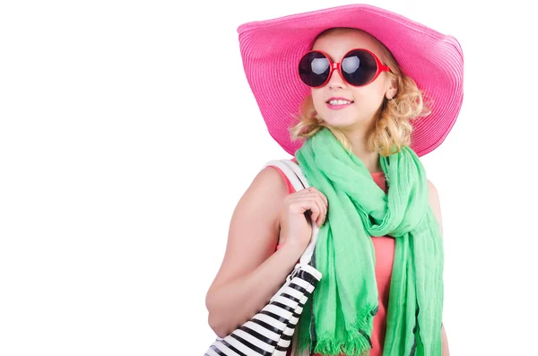 Chica preparándose para las vacaciones de verano — Foto de Stock