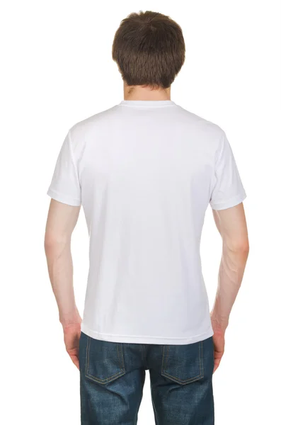 Male t-shirt isolated on the white background — Stock Photo, Image